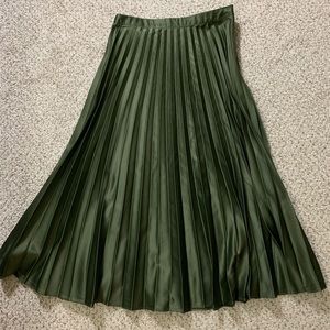 Topshop Pleated Midi Skirt